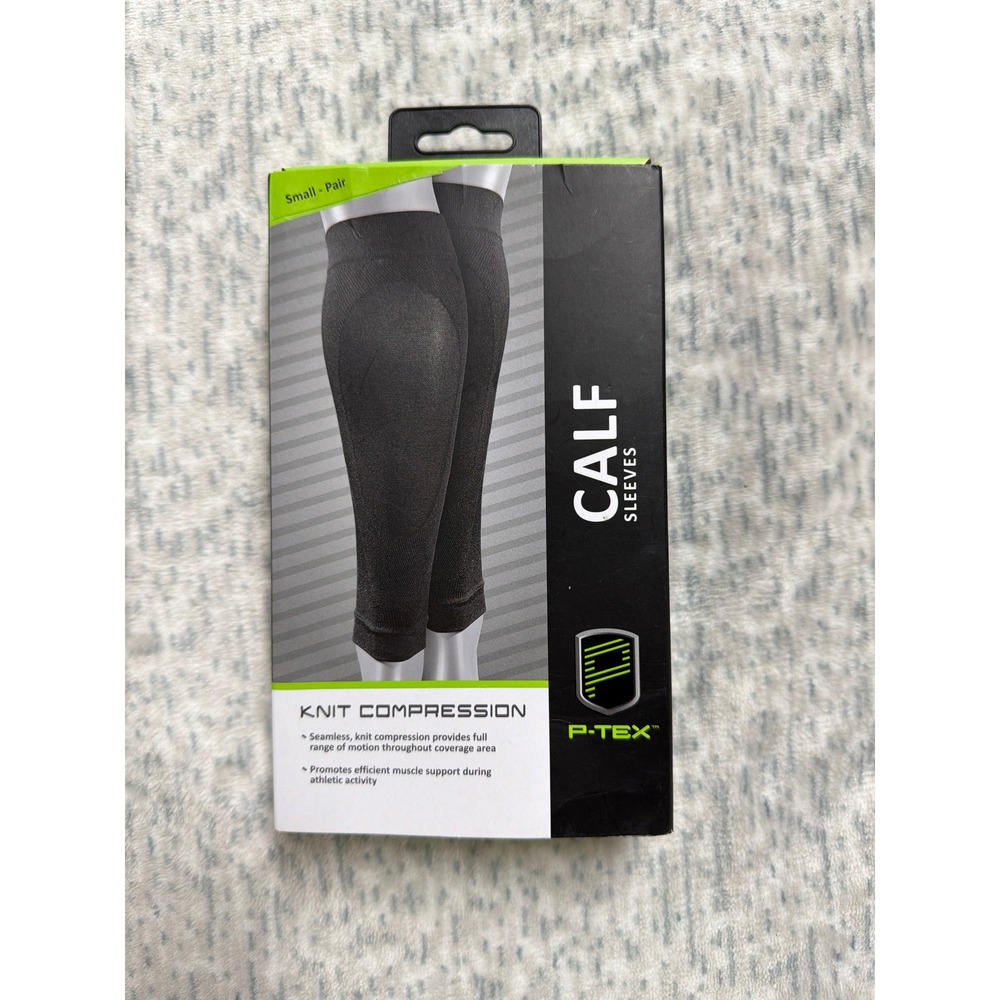 P-TEX Knit Compression Calf Sleeves Pair Black Small P-TEXC400 P-TEXC-400‎